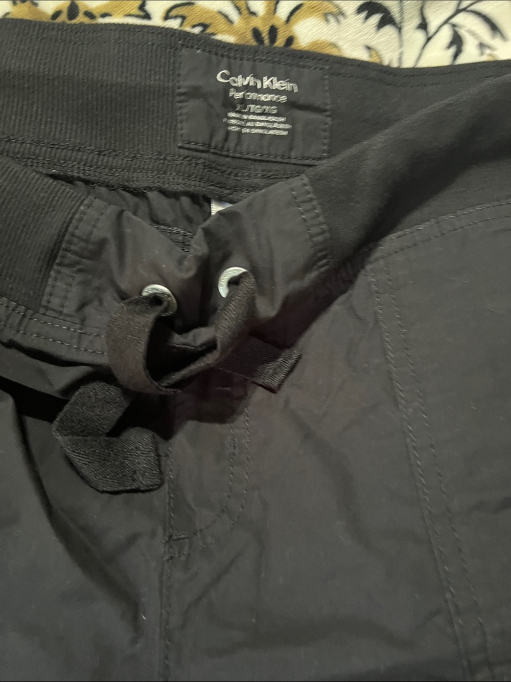Calvin Klein Performance Womens Black Elastic Waist Joggers
